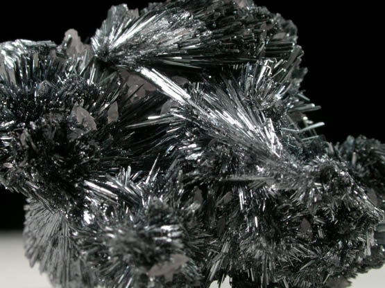 Stibnite with Calcite from Herja Mine (Kisbanya), Baia Mare, Maramures, Romania