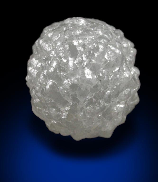 Diamond (5.98 carat pale-gray complex crystal) from Diavik Mine, East Island, Lac de Gras, Northwest Territories, Canada