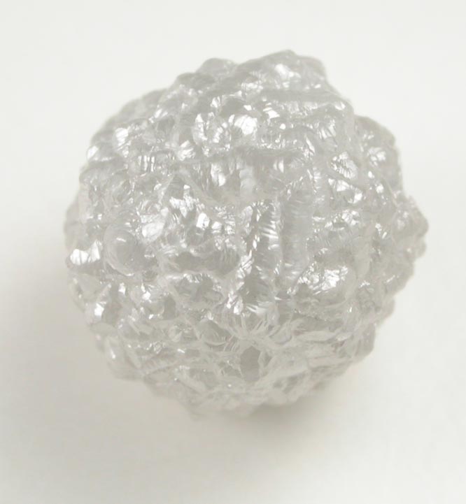 Diamond (5.98 carat pale-gray complex crystal) from Diavik Mine, East Island, Lac de Gras, Northwest Territories, Canada