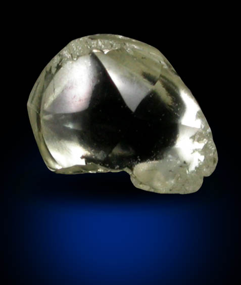 Diamond (0.46 carat yellow irregular crystal) from Argyle Mine, Kimberley, Western Australia, Australia