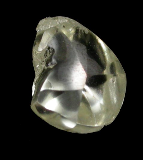 Diamond (0.46 carat yellow irregular crystal) from Argyle Mine, Kimberley, Western Australia, Australia