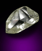 Diamond (0.56 carat pale-yellow flattened irregular crystal) from Argyle Mine, Kimberley, Western Australia, Australia