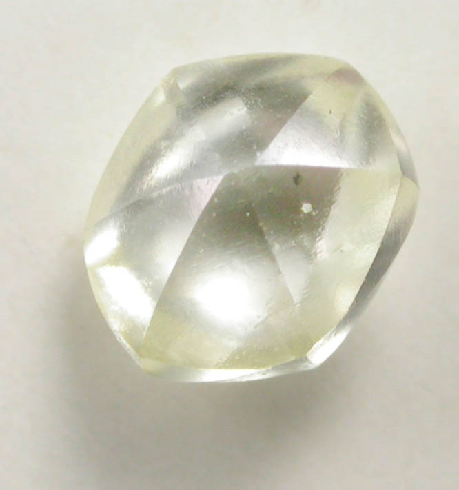 Diamond (0.73 carat yellow flattened tetrahexahedral crystal) from Argyle Mine, Kimberley, Western Australia, Australia