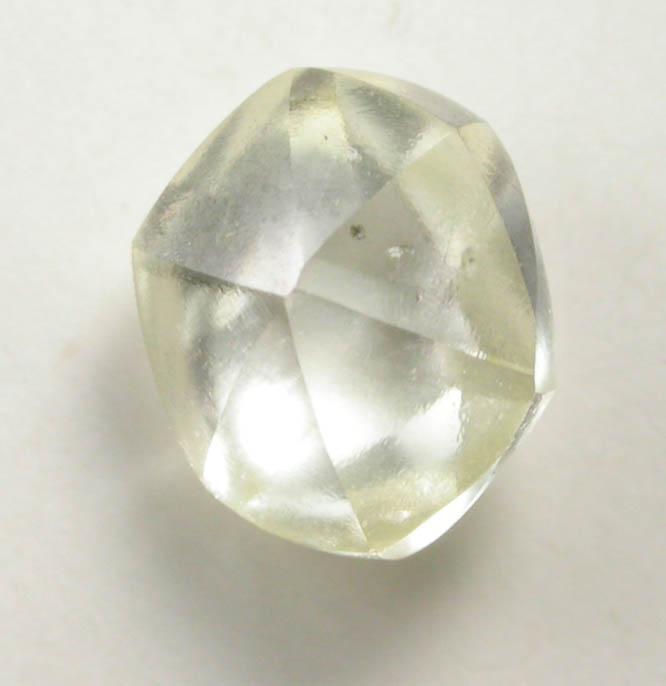 Diamond (0.73 carat yellow flattened tetrahexahedral crystal) from Argyle Mine, Kimberley, Western Australia, Australia