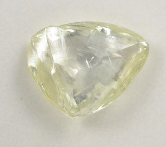 Diamond (0.42 carat yellow flattened triangular crystal) from Argyle Mine, Kimberley, Western Australia, Australia