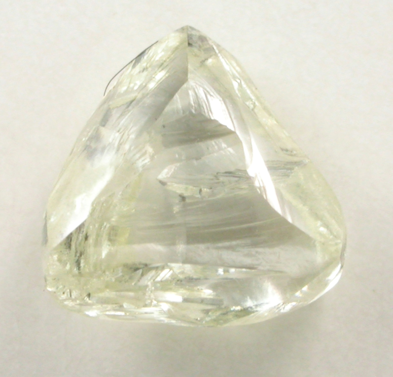 Diamond (0.76 carat yellow macle, twinned crystal) from Argyle Mine, Kimberley, Western Australia, Australia