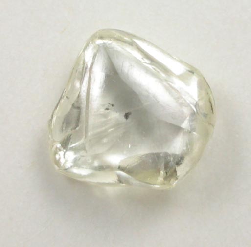 Diamond (0.30 carat pale-yellow flattened irregular crystal) from Argyle Mine, Kimberley, Western Australia, Australia