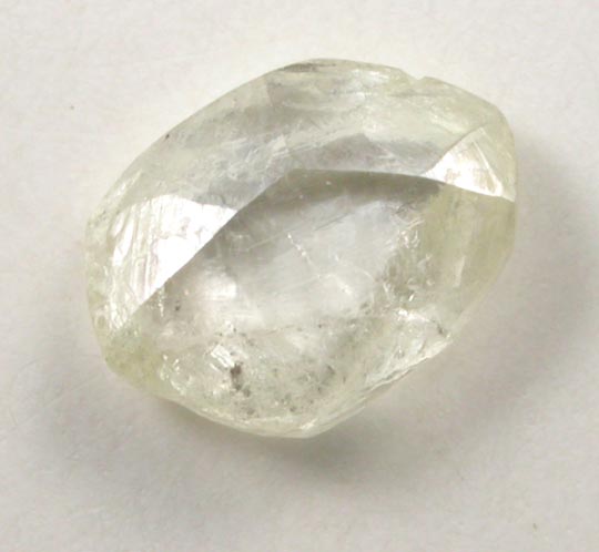 Diamond (0.42 carat pale-yellow flattened tetrahexahedral crystal) from Argyle Mine, Kimberley, Western Australia, Australia
