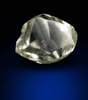 Diamond (0.37 carat pale-yellow flattened irregular crystal) from Argyle Mine, Kimberley, Western Australia, Australia