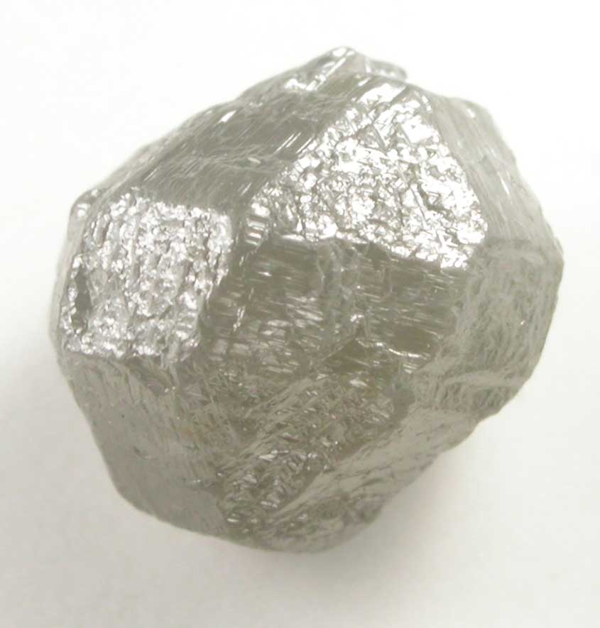 Diamond (2.95 carat gray complex crystal) from Mbuji-Mayi, 300 km east of Tshikapa, Democratic Republic of the Congo