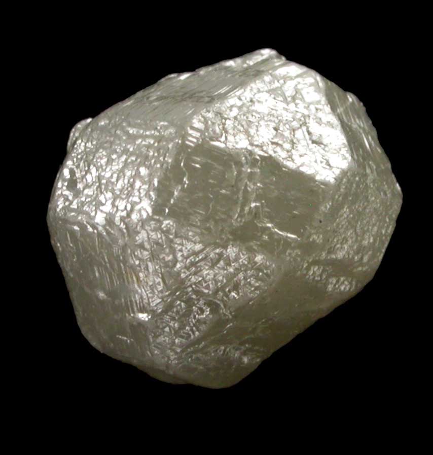 Diamond (2.95 carat gray complex crystal) from Mbuji-Mayi, 300 km east of Tshikapa, Democratic Republic of the Congo