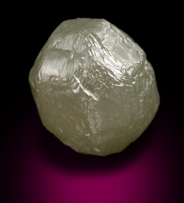 Diamond (4.18 carat greenish-gray complex crystal) from Mbuji-Mayi, 300 km east of Tshikapa, Democratic Republic of the Congo