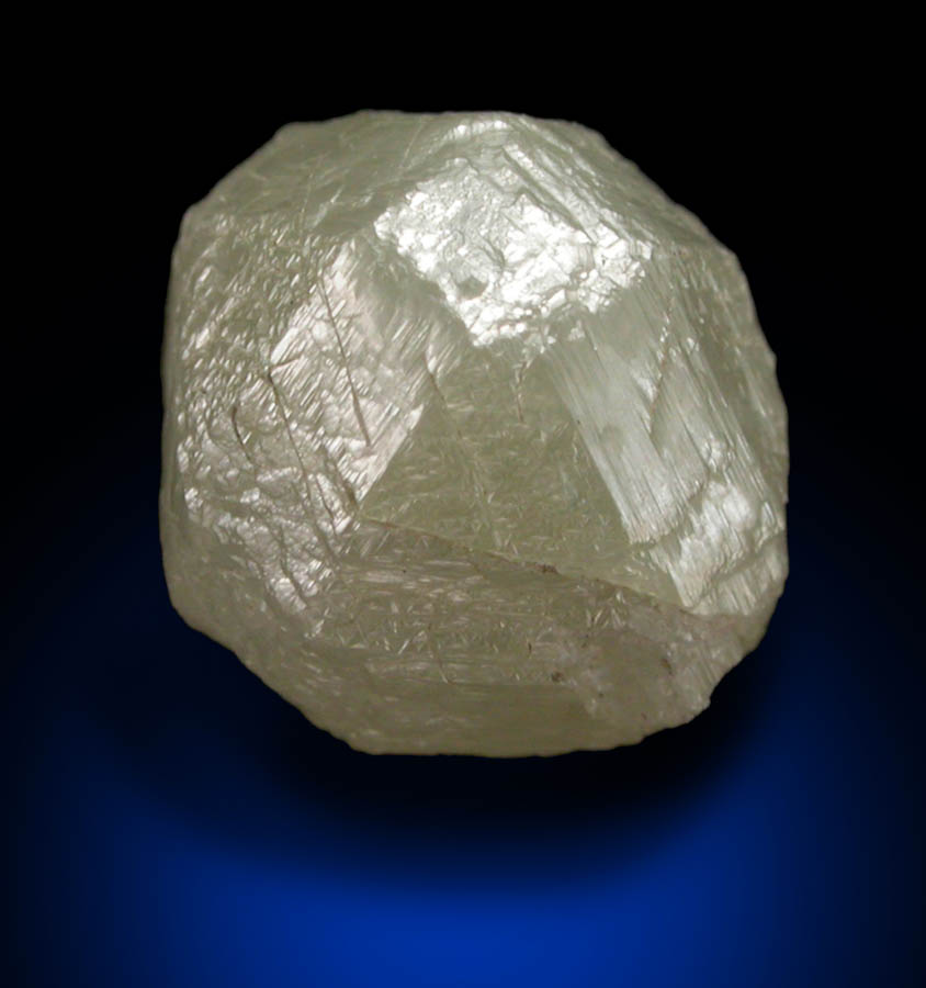 Diamond (2.84 carat greenish-gray complex crystal) from Mbuji-Mayi, 300 km east of Tshikapa, Democratic Republic of the Congo