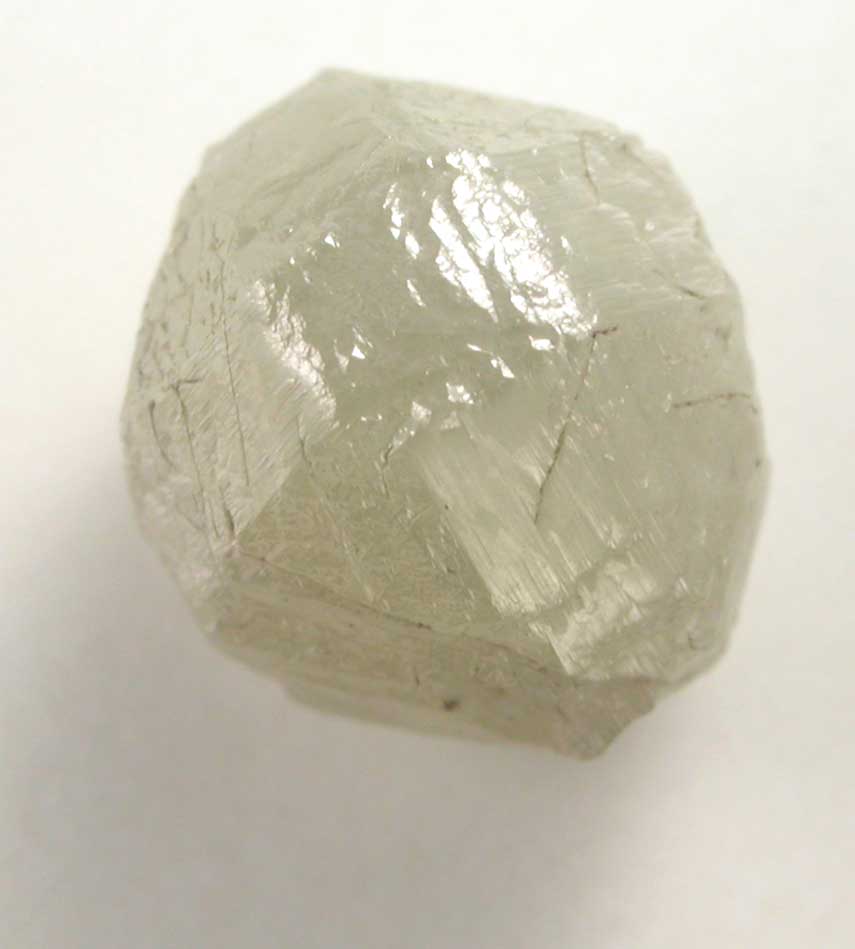 Diamond (2.84 carat greenish-gray complex crystal) from Mbuji-Mayi, 300 km east of Tshikapa, Democratic Republic of the Congo