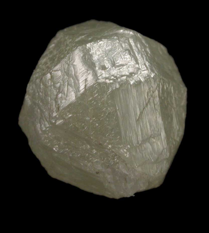 Diamond (2.84 carat greenish-gray complex crystal) from Mbuji-Mayi, 300 km east of Tshikapa, Democratic Republic of the Congo