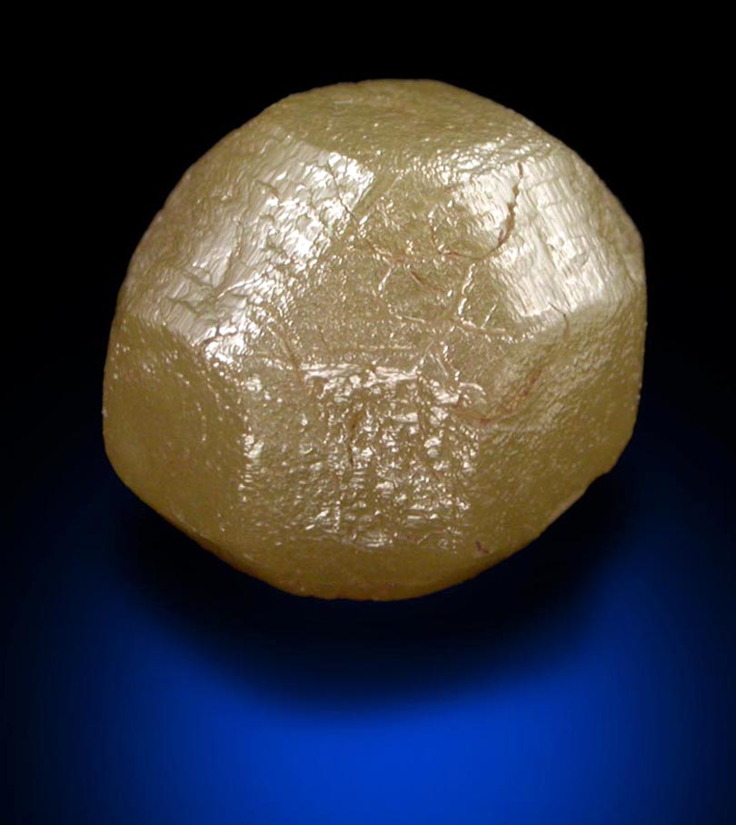 Diamond (4.47 carat yellow-gray complex crystal) from Mbuji-Mayi, 300 km east of Tshikapa, Democratic Republic of the Congo