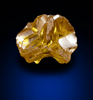 Diamond (0.31 carat fancy intense-yellow cavernous crystal) from Mbuji-Mayi (Miba), 300 km east of Tshikapa, Democratic Republic of the Congo