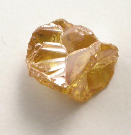 Diamond (0.31 carat fancy intense-yellow cavernous crystal) from Mbuji-Mayi (Miba), 300 km east of Tshikapa, Democratic Republic of the Congo