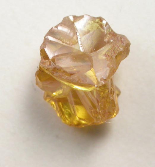 Diamond (0.31 carat fancy intense-yellow cavernous crystal) from Mbuji-Mayi (Miba), 300 km east of Tshikapa, Democratic Republic of the Congo