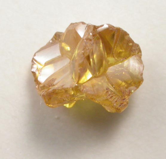 Diamond (0.31 carat fancy intense-yellow cavernous crystal) from Mbuji-Mayi (Miba), 300 km east of Tshikapa, Democratic Republic of the Congo