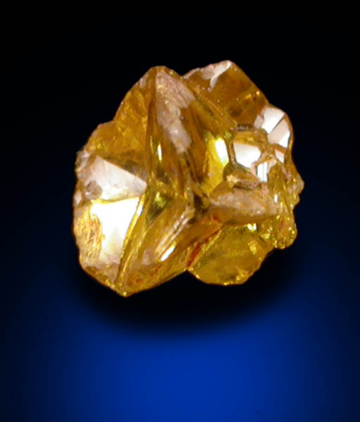 Diamond (0.19 carat fancy yellow cavernous crystal) from Mbuji-Mayi (Miba), 300 km east of Tshikapa, Democratic Republic of the Congo