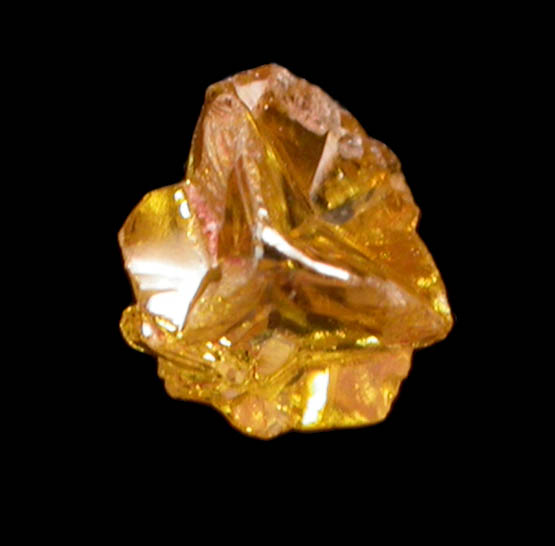 Diamond (0.19 carat fancy yellow cavernous crystal) from Mbuji-Mayi (Miba), 300 km east of Tshikapa, Democratic Republic of the Congo