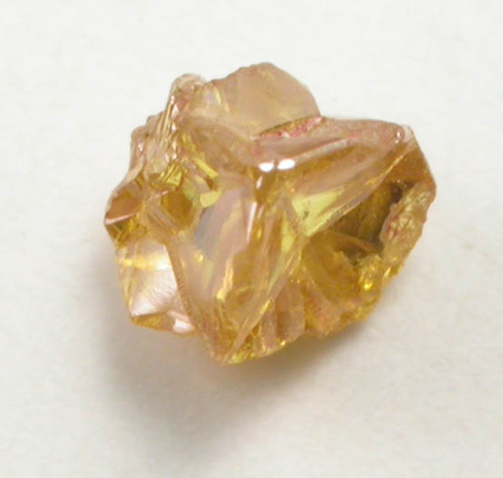 Diamond (0.19 carat fancy yellow cavernous crystal) from Mbuji-Mayi (Miba), 300 km east of Tshikapa, Democratic Republic of the Congo