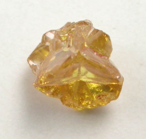 Diamond (0.19 carat fancy yellow cavernous crystal) from Mbuji-Mayi (Miba), 300 km east of Tshikapa, Democratic Republic of the Congo