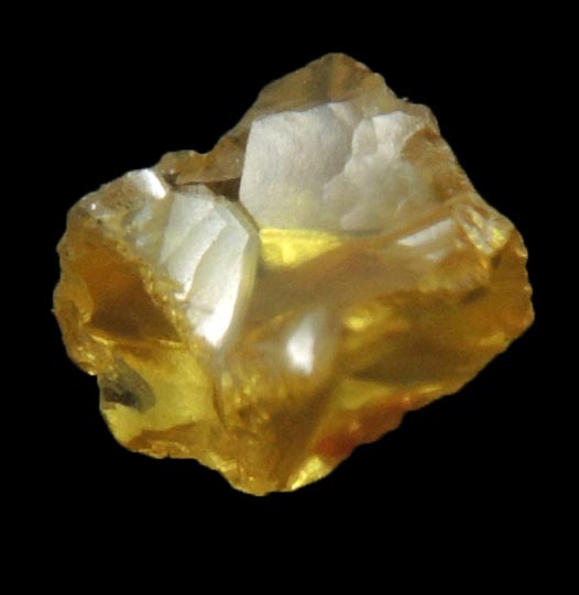 Diamond (0.23 carat fancy yellow cavernous crystal) from Mbuji-Mayi, 300 km east of Tshikapa, Democratic Republic of the Congo