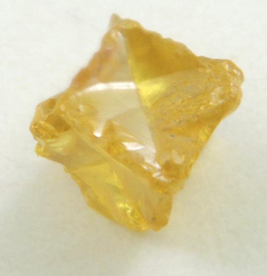 Diamond (0.23 carat fancy yellow cavernous crystal) from Mbuji-Mayi, 300 km east of Tshikapa, Democratic Republic of the Congo