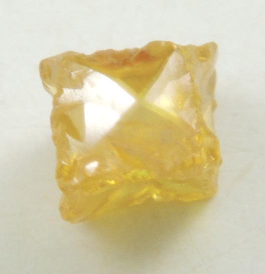 Diamond (0.23 carat fancy yellow cavernous crystal) from Mbuji-Mayi, 300 km east of Tshikapa, Democratic Republic of the Congo