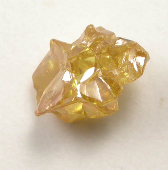 Diamond (0.24 carat intergrown fancy intense-yellow cavernous crystals) from Mbuji-Mayi (Miba), 300 km east of Tshikapa, Democratic Republic of the Congo
