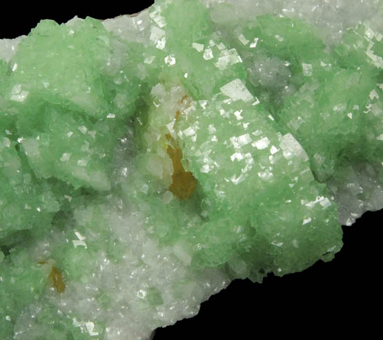 Smithsonite over Calcite on Dolomite and Wulfenite from Tsumeb Mine, Otavi-Bergland District, Oshikoto, Namibia