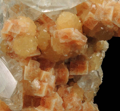 Chabazite and Stellerite with Calcite from Sokolovskiy Mine, Rudnyy, Kustanay Oblast, Kazakhstan