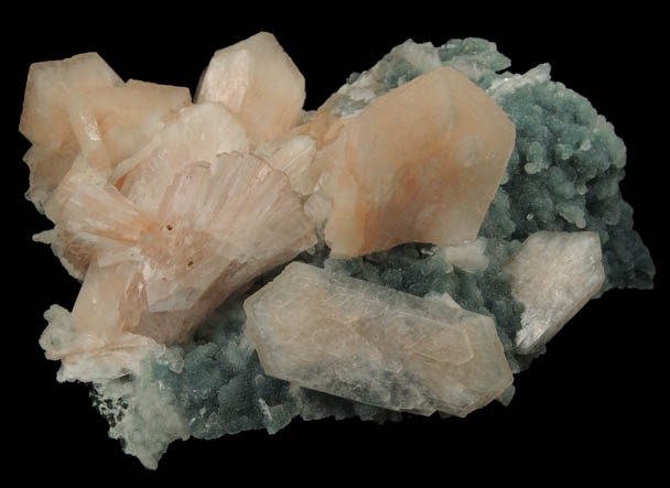 Stilbite on Quartz from Pune District, Maharashtra, India