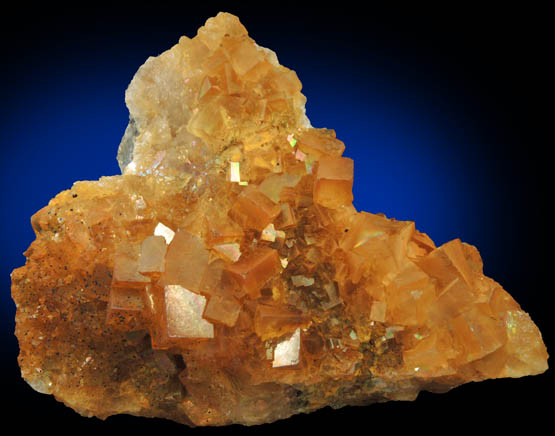 Fluorite with iridescent Limonite coating from Villabona District, Asturias, Spain