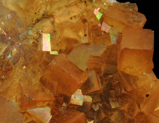 Fluorite with iridescent Limonite coating from Villabona District, Asturias, Spain