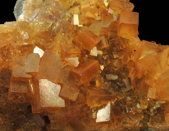 Fluorite with iridescent Limonite coating from Villabona District, Asturias, Spain