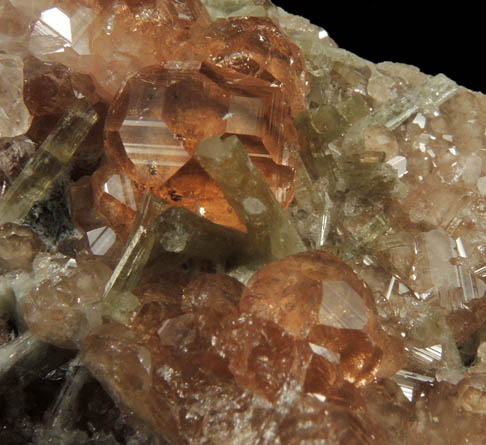 Grossular Garnet with Diopside from Jeffrey Mine, Asbestos, Qubec, Canada