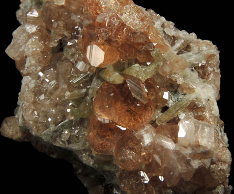 Grossular Garnet with Diopside from Jeffrey Mine, Asbestos, Qubec, Canada