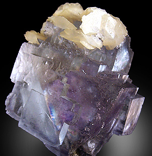 Fluorite with Calcite from Yaogangxian Mine, Nanling Mountains, Hunan Province, China