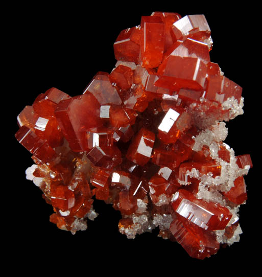 Vanadinite with Calcite from Mibladen, Haute Moulouya Basin, Zeida-Aouli-Mibladen belt, Midelt Province, Morocco