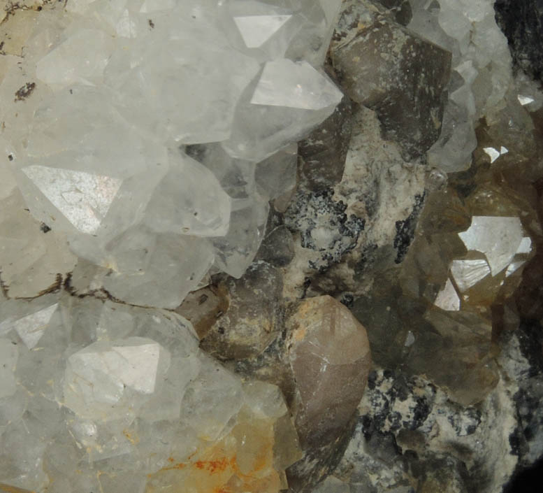 Quartz and Cerussite on Galena from Strbro, 25 km west of Plzen, Plzensk Kraj, Bohemia, Czech Republic