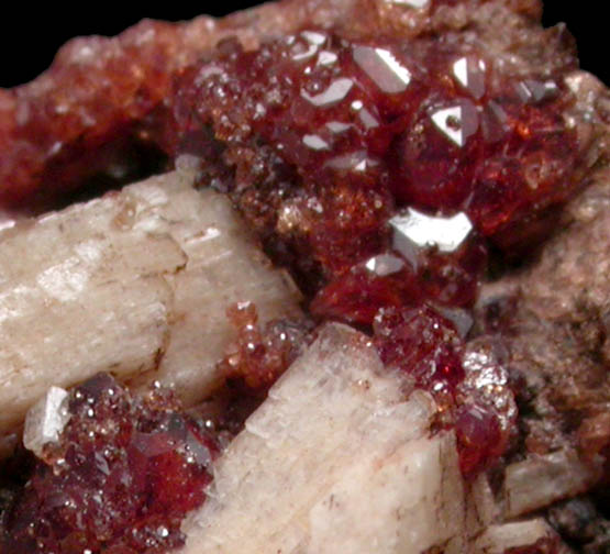 Spessartine with Hyalophane from Jail Hill Quarry, Haddam, Middlesex County, Connecticut