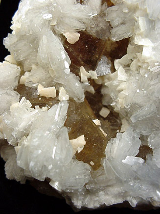 Barite on Fluorite with Dolomite from Moscona Mine, Villabona, Spain