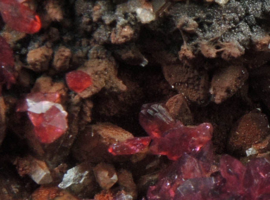 Roselite, Calcite, Heterogenite from Bou Azzer District, Anti-Atlas Mountains, Tazenakht, Ouarzazate, Morocco