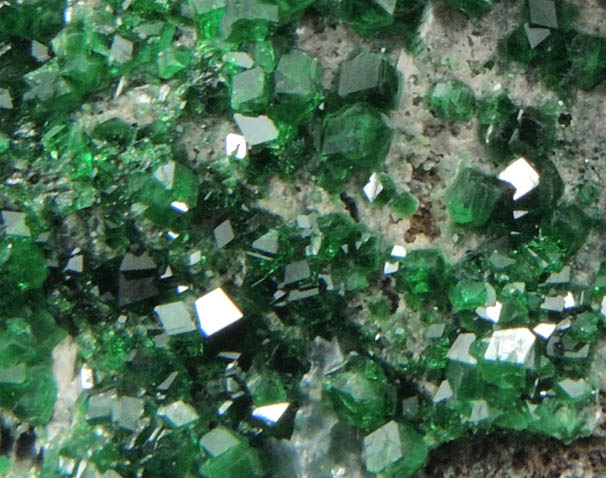 Uvarovite Garnet from Saranovskoye Mine, Sarany, Permskaya Oblast', Ural Mountains, Russia (Type Locality for Uvarovite)