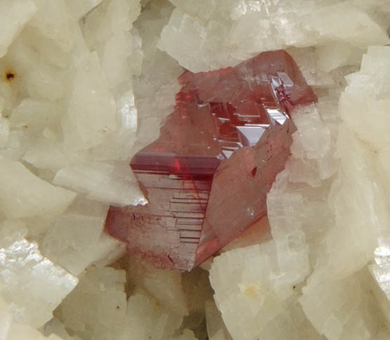 Cinnabar on Dolomite with Barite from Fenghuang, Xiangxi, Hunan, China