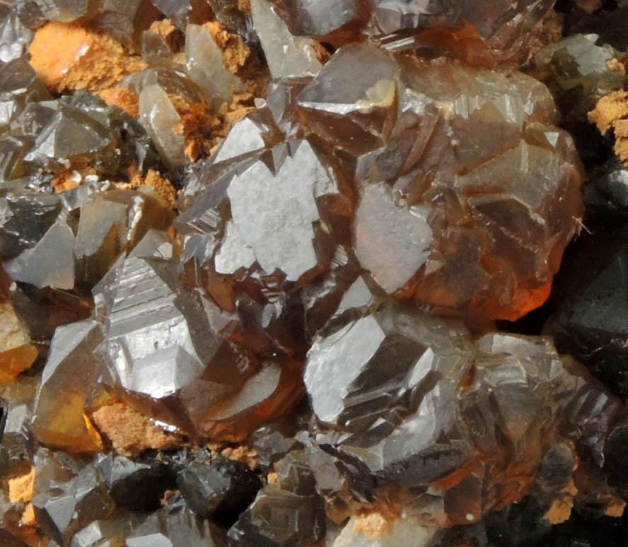 Sphalerite over Quartz, Galena, Pyrite from Manuelita Mine, Morococha District, Yauli Province, Peru