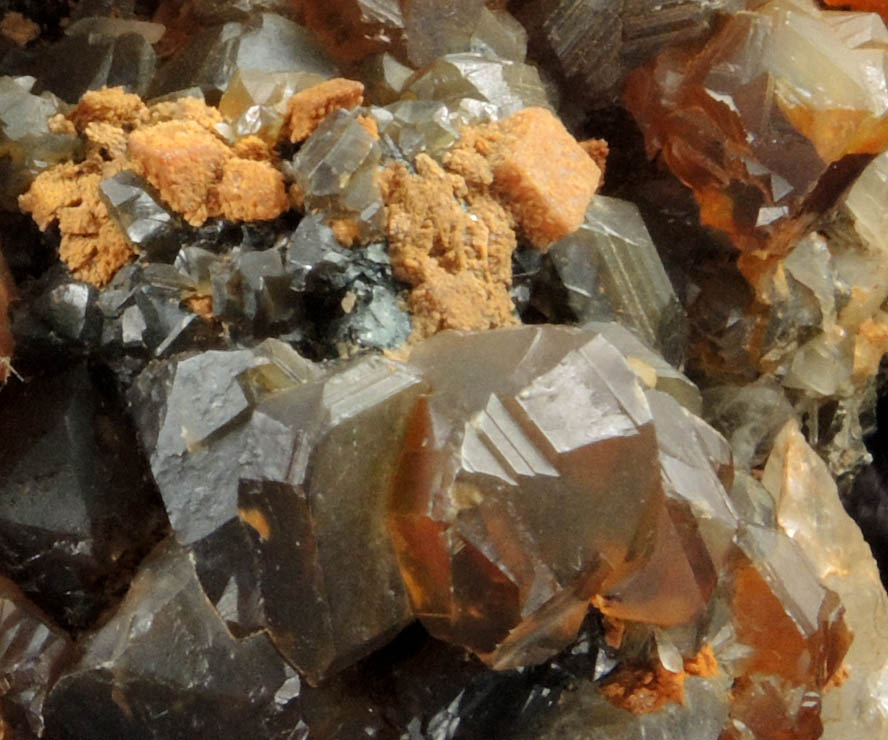 Sphalerite over Quartz, Galena, Pyrite from Manuelita Mine, Morococha District, Yauli Province, Peru